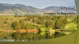  Presentation with summer camp - PPT theme enhanced with tent-camp-on-a-shore background and a light blue colored foreground