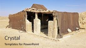  Presentation with tent - PPT layouts having bedoin tent in erg chebbi background and a lemonade colored foreground