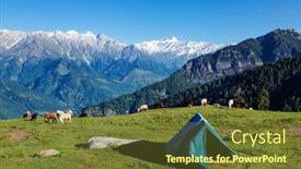  Presentation with himachal pradesh - Audience pleasing slides consisting of tent-in-himalayas-mountains backdrop and a tawny brown colored foreground
