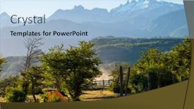  Presentation with chilean - Beautiful slide deck featuring tent-set-in-the-local backdrop and a light blue colored foreground