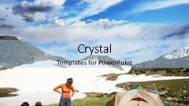  Presentation with tent - Presentation theme with tent background and a light blue colored foreground