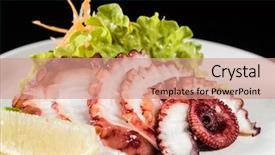  Presentation with octopus - Colorful presentation theme enhanced with tentacle - octopus salad backdrop and a coral colored foreground