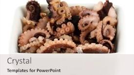  Presentation with octopus - Presentation theme enhanced with young couple in love sitting near christmas tree in funny hats having fun and make selfie background and a violet colored foreground