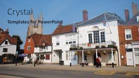  Presentation with town hall - Beautiful PPT theme featuring tenterden-england-april-17-2019 backdrop and a teal colored foreground