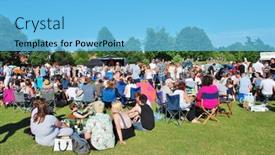  Presentation with free music - Cool new presentation design with tenterden-england-july-4-2015 backdrop and a light blue colored foreground