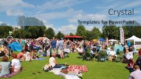  Presentation with free music - Amazing presentation design having satellite dish and television antenna backdrop and a seafoam green colored foreground