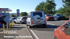  Presentation with queue - PPT theme with tenterden-england-september-24-2021 background and a gray colored foreground