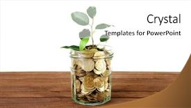  Presentation with growing - Cool new PPT theme with tenure - plant growing in bowl backdrop and a white colored foreground