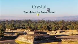  Presentation with teotihuacan - Cool new presentation theme with teotihuacan-ancient-historic-cultural-city backdrop and a sky blue colored foreground