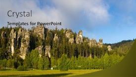  Presentation with czech republic - Theme featuring teplice-adrspach-rocks-eastern-bohemia background and a light blue colored foreground