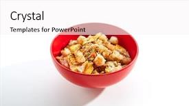  Presentation with shrimp - PPT layouts with teppanyaki fried rice with shrimp background and a  colored foreground