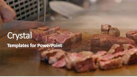  Presentation with restaurant booking - Amazing presentation theme having teppanyaki in restaurant backdrop and a tawny brown colored foreground