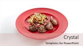  Presentation with food grill - Cool new presentation theme with teppanyaki japanese and korean grill backdrop and a soft green colored foreground