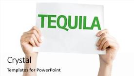  Presentation with tequila - Beautiful theme featuring card isolated on white background backdrop and a white colored foreground