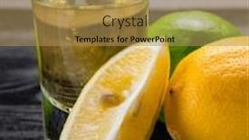  Presentation with tequila - Slide set having tequila-drink-served-in-glasses background and a coral colored foreground