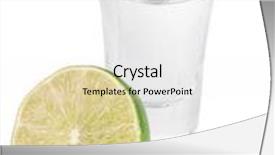  Presentation with tequila - Slide set enhanced with close-up portrait of a cheerful man with a sticks in beard studio background and a coral colored foreground