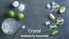  Presentation with table salt - Presentation design consisting of tequila-shots-with-lime-slices background and a gray colored foreground