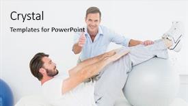  Presentation with physical therapy for pediatric - Amazing presentation design having terapeutic comunication - physical therapist gesturing thumbs up backdrop and a  colored foreground