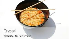  Presentation with black ceramic - Amazing presentation design having teriyaki-beef-noodle-soup backdrop and a white colored foreground