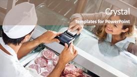  Presentation with butchery - Theme with terminal woman - high angle view of female background and a coral colored foreground