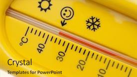  Presentation with heat - Slides with termometer - temperature thermometer for cold heat background and a gold colored foreground