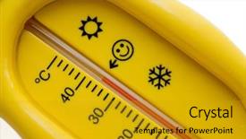  Presentation with temperature - Audience pleasing PPT theme consisting of termometer - temperature thermometer for cold heat backdrop and a gold colored foreground