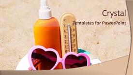  Presentation with sand - Audience pleasing presentation consisting of termometer - thermometer in sand close-up backdrop and a  colored foreground