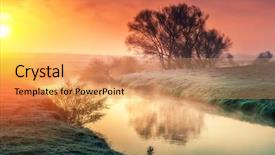  Presentation with green beauty - Theme enhanced with ternopil ukraine europe beauty world background and a coral colored foreground