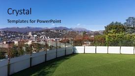  Presentation with synthetic cathinones - PPT layouts featuring terrace with synthetic lawn overlooking background and a teal colored foreground