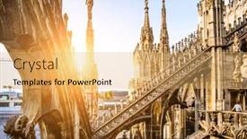  Presentation with rice terraces in tegallalang - Presentation design with terraces-of-the-famous-duomo background and a yellow colored foreground