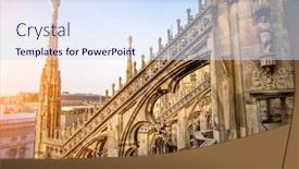  Presentation with rice terraces in tegallalang - Theme consisting of terraces-of-the-famous-duomo background and a sky blue colored foreground