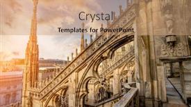  Presentation with sky - PPT theme featuring terraces-of-the-famous-duomo background and a coral colored foreground