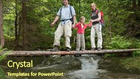  Presentation with terrain map - Colorful slides enhanced with terrain map - family trekking backdrop and a  colored foreground