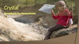  Presentation with find - Beautiful theme featuring terrain map - find the right direction backdrop and a tawny brown colored foreground