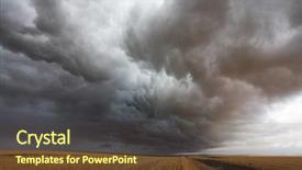  Presentation with storm - Slides enhanced with terrible swirling storm cloud background and a tawny brown colored foreground