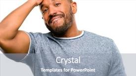  Presentation with african american men - Audience pleasing theme consisting of terrified and nervous expressing anxiety backdrop and a  colored foreground