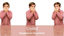  Presentation with child anxiety - PPT theme featuring terrified and nervous expressing anxiety background and a  colored foreground