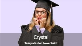  Presentation with university - PPT theme featuring terrified and nervous expressing anxiety background and a  colored foreground