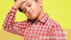  Presentation with child anxiety - Audience pleasing presentation theme consisting of terrified and nervous expressing anxiety backdrop and a  colored foreground