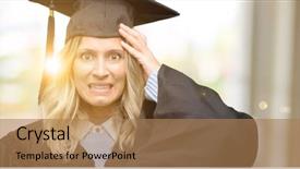  Presentation with panic - Presentation design enhanced with terrified and nervous expressing anxiety background and a coral colored foreground