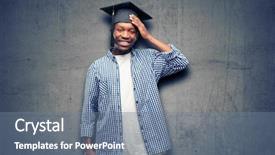  Presentation with black women student - PPT layouts having terrified and nervous expressing anxiety background and a  colored foreground