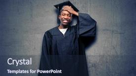  Presentation with black women student - PPT layouts with terrified and nervous expressing anxiety background and a  colored foreground