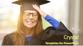  Presentation with student - Colorful theme enhanced with terrified and nervous expressing anxiety backdrop and a  colored foreground