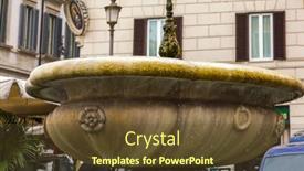  Presentation with rome italy - Beautiful PPT layouts featuring terrina-fountain-campo-de-fiori backdrop and a tawny brown colored foreground