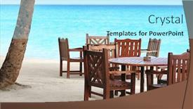  Presentation with cafe tropical - PPT theme enhanced with territory-of-beach-cafe background and a arctic colored foreground