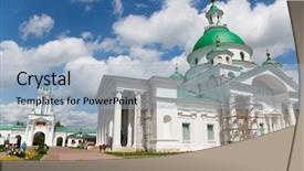  Presentation with city - PPT layouts consisting of territory of the kazan convent background and a  colored foreground