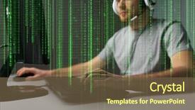  Presentation with entertainment - Theme with cyber terrorism - technology gaming entertainment let's play background and a tawny brown colored foreground