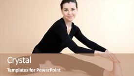  Presentation with defense sports science - Colorful theme enhanced with tes - yoga young girl goes backdrop and a coral colored foreground