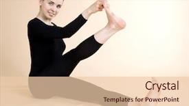  Presentation with sports playbook - PPT theme having tes - yoga young girl goes background and a lemonade colored foreground