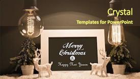  Presentation with lamps - Amazing PPT theme having tesla - christmas decoration with old lamps backdrop and a  colored foreground